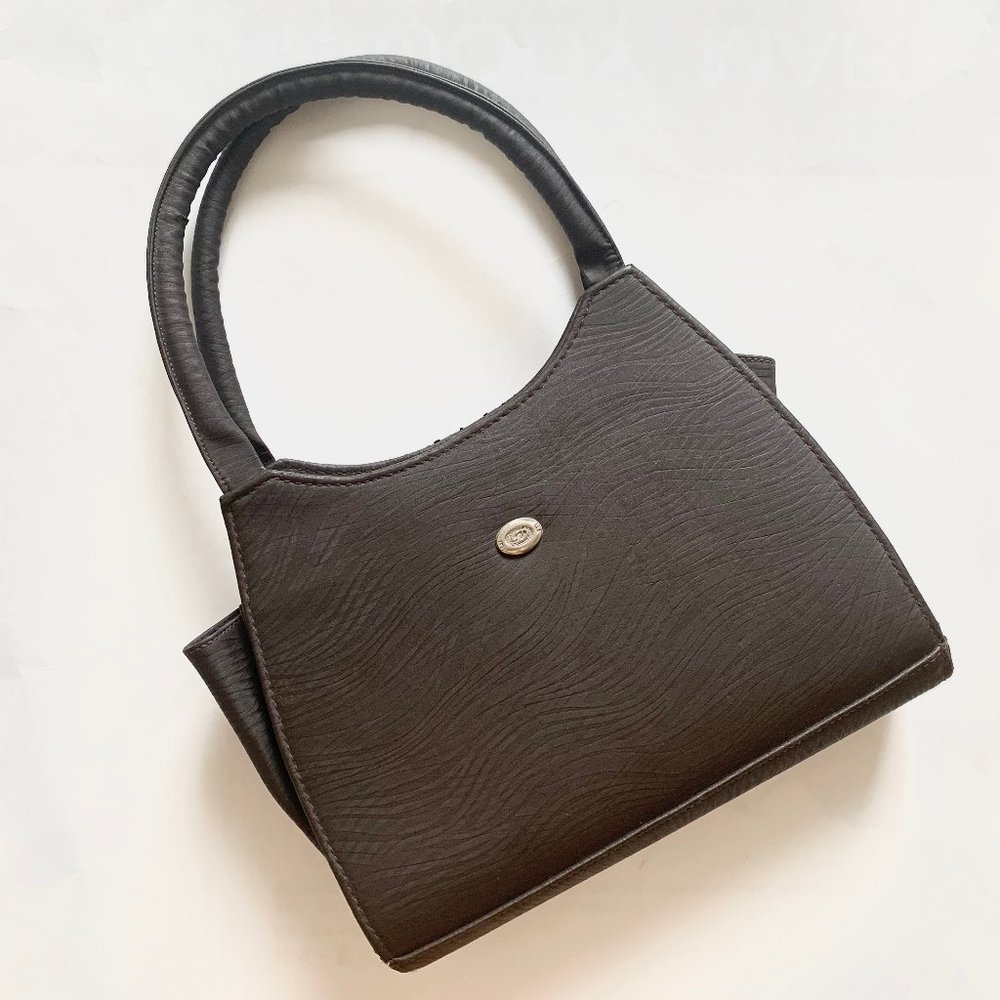 Vintage Faux Leather Dark Brown Shoulder Purse